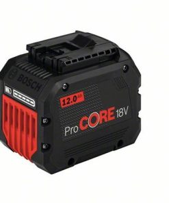 Akkupack ProCORE18V 12.0Ah, Der ProCORE 18V 12.0Ah liefert eine außergewöhnliche und konstante Leistung und ist der stärkste Akku mit der längsten Laufzeit in der ProCORE18V-Reihe. Der Akku liefert Leistung wie bei einem 2.000-Watt-Kabelgerät für Anwendungen, die maximale Ausdauer und Leistung erfordern. Für überlegene Wärmeableitung am Akku von innen nach außen verfügt der Akku außerdem über COOLPACK 2.0-Technologie. Da Wärme den Zellen schaden kann, sorgt die COOLPACK 2.0-Technologie für eine um beeindruckende 135 % längere Akkulebensdauer im Vergleich zu Standardakkus und ermöglicht damit längere Betriebszeiten. Kompatibel mit allen Werkzeugen und Ladegeräten aus dem Bosch Professional 18V System und der AMPShare Alliance. Der ProCORE18V 12.0Ah Professional ist ein Lithium-Ionen-Akku mit Ladezustandsanzeige. Karton; 1 x Akku ProCORE18V 12.0Ah (1 600 A01 6GU)