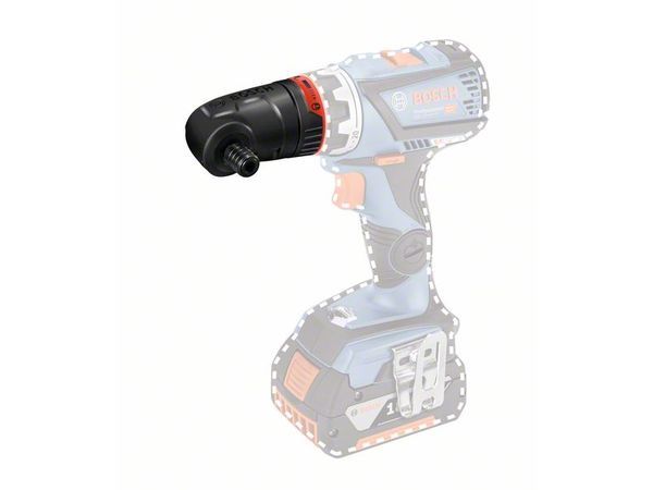 FlexiClick-Aufsatz GFA 18-W, Bosch FlexiClick System: flexibel und vielseitig für alle Arbeiten in der 18-Volt-Klasse, Volle Flexibilität: Mit zahlreichen verstellbaren Aufsätzen ist das System FlexiClick von Bosch die optimale Lösung für alle Arbeitssituationen, Einfache Bedienbarkeit: Die Bosch FlexiClick-Aufsätze können in 16 verschiedenen Positionen (360°) arretiert werden, ohne sie vom Akku-Schrauber abnehmen zu müssen, Vielseitig: Rechtwinkliger Adapter mit Bithalter für Anwendungen auf engstem Raum
