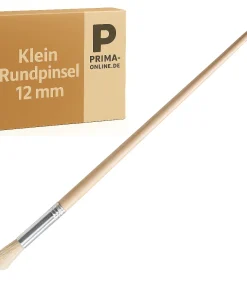 Rundpinsel 12 mm – Detailpinsel mit Holzstiel & Metallzwinge