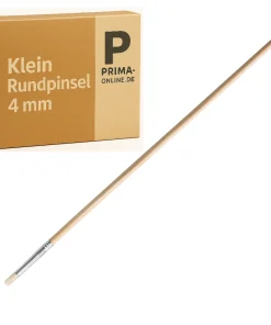 Rundpinsel 4 mm – Detailpinsel mit Holzstiel & Metallzwinge