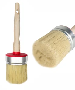 Woplus Rundpinsel 70 mm Holz – Kompositgriff, Borstenmix