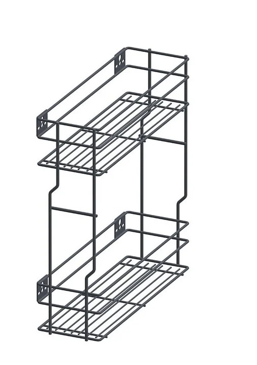 Unterschrankauszug Küche 2 Ebenen Anthrazit – 150/200/250 mm, Soft-Close, Links/Rechts – Bild 6