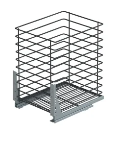 Unterschrankauszug Bodenmontage 1 Etage – 300/400/500/600 mm – Soft-Close Anthrazit