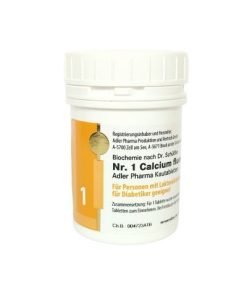 Schüßler Salz Kautabletten Adler Pharma Nr. 1 Calcium fluoratum D12 (Salz der Elastizität v. Haut, Sehnen u. Bändern) – 100 g
