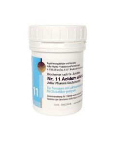 Schüßler Salz Kautabletten Adler Pharma Nr. 11 Silicea D12 (Salz der Struktur Bindegewebes, der Haut, Haare und Nägel) – 100 g