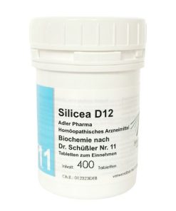 Schüßler Salz Adler Pharma Nr. 11 Silicea D12 (Salz der Struktur Bindegewebes, der Haut, Haare und Nägel) – 400 Stück