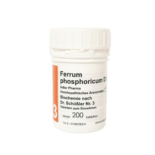Schüßler Salz Adler Pharma Nr. 3 Ferrum phosphoricum D12 (Salz des Immunsystems und Stoffwechsels) – 200 Stück