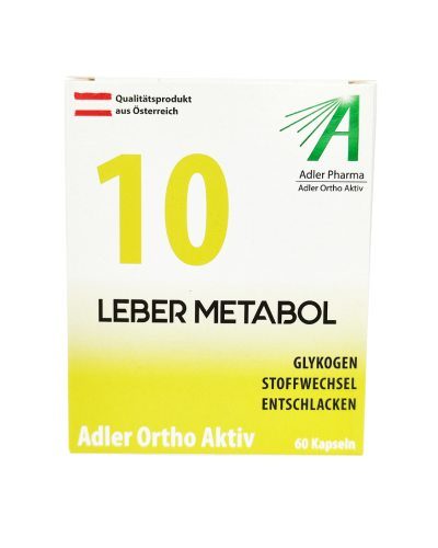 Leber Metabol Nr.10 Adler Pharma Ortho Aktiv Kapseln (Glykogen, Stoffwechsel, Entschlacken) – 60 Stück – Bild 2