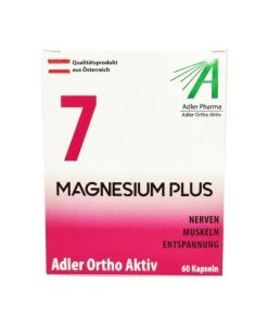 Magnesium Plus Nr.7 Adler Pharma Ortho Aktiv Kapseln (Nerven, Muskeln, Entspannung) – 60 Stück