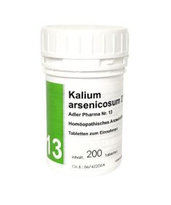 Schüßler Salz Adler Pharma Nr. 13 Kalium arsenicosum D12 (Das Salz der hormonellen Steuerung) – 200 Stück