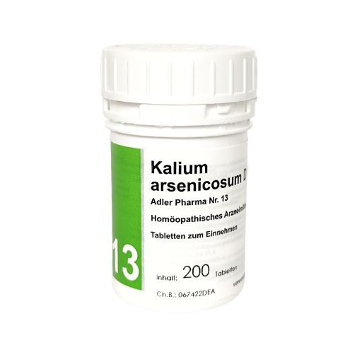 Schüßler Salz Adler Pharma Nr. 13 Kalium arsenicosum D12 (Das Salz der hormonellen Steuerung) – 200 Stück – Bild 2