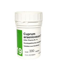 Schüßler Salz Adler Pharma Nr. 19 Cuprum arsenicosum D12 (Salz des Nervensystems) – 200 Stück