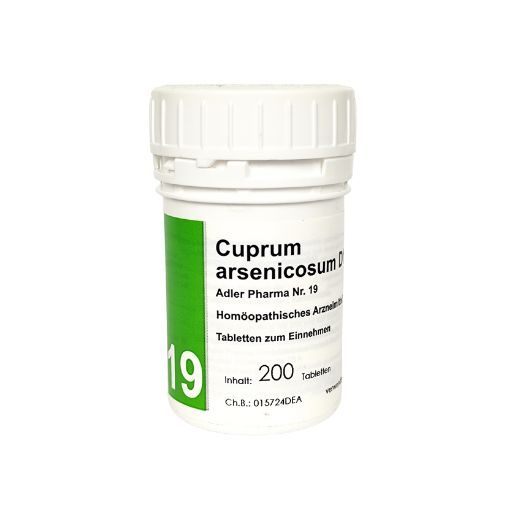 Schüßler Salz Adler Pharma Nr. 19 Cuprum arsenicosum D12 (Salz des Nervensystems) – 200 Stück