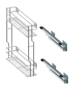 Unterschrankauszug 15 cm Soft-Close – 2 Etagen, Chrom, montage rechts | Prima Online