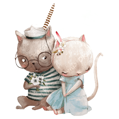 Wandsticker Cats in love – Bild 3