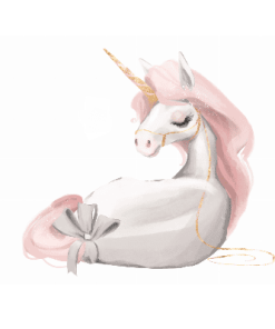 Wandsticker Unicorn Gold