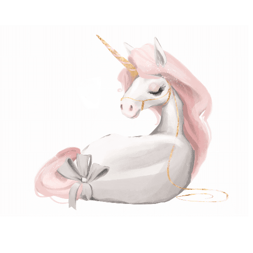 Wandsticker Unicorn Gold – Bild 3