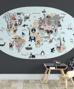 Wandsticker Weltkarte