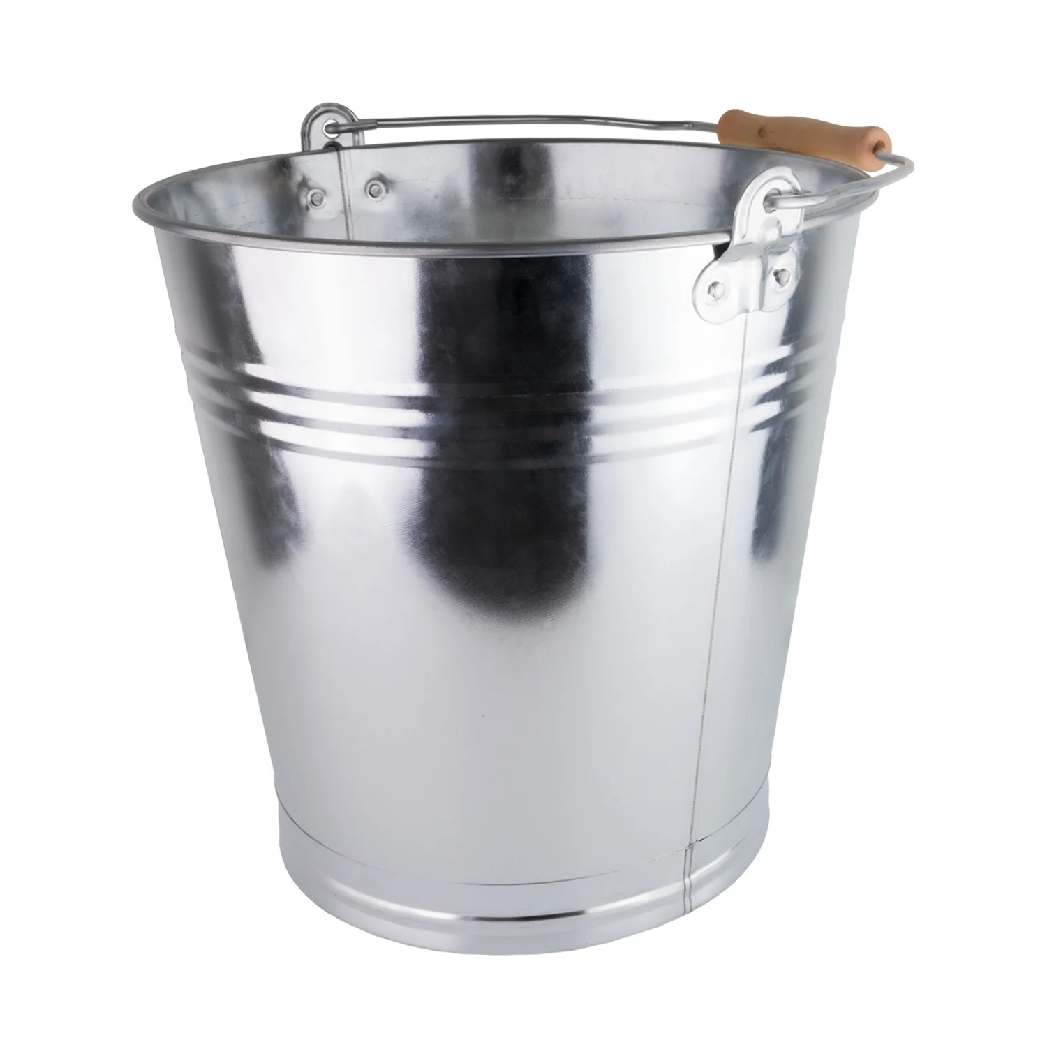 Zinkeimer 12 L – robuster Metalleimer aus verzinktem Stahl mit Holzgriff, ideal für Haushalt & Garten – Bild 6