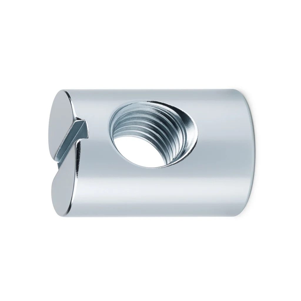 Quermutter M6 10×16 mm – Zylindermutter verzinkt, symmetrisch mit Schlitz – Bild 5