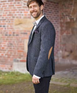 Harris Tweed Sakko Antrazit Fischgräte
