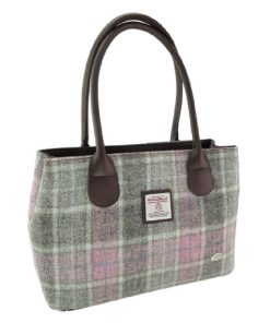 Harris Tweed ‚Cassley‘ Classic Handbag in Soft Pink Buchanan