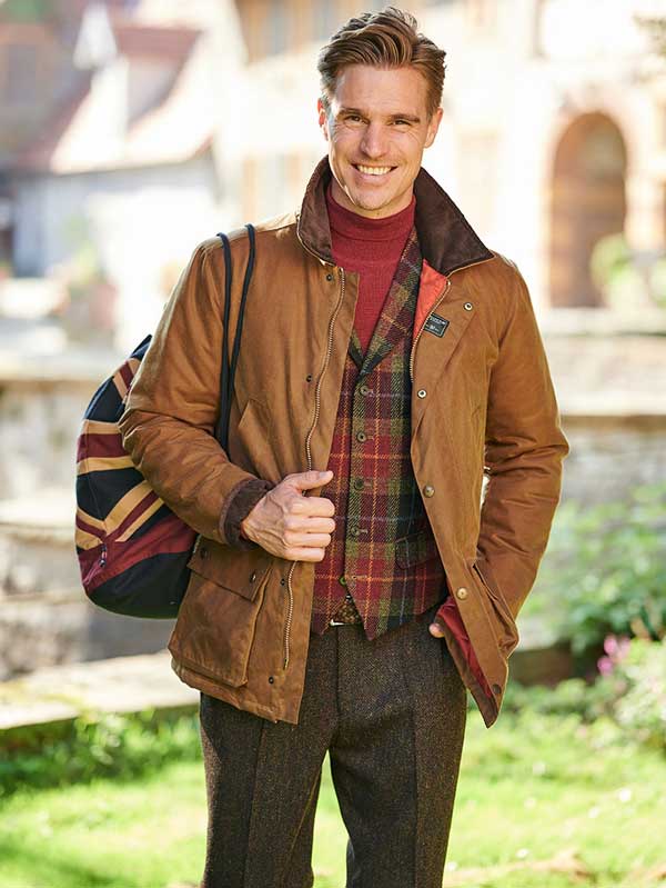 Wellington Waterafstotende Wax jas, Camel