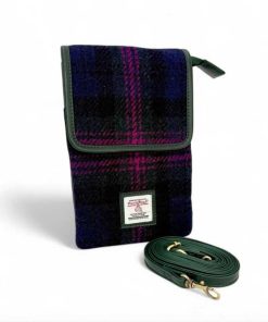 Harris Tweed Mini-Umhängetasche im Baird-Karo-Muster