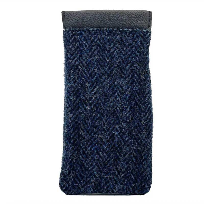 Brillenetui aus Harris Tweed in Blau – Bild 5