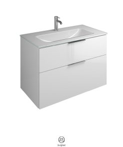 Burgbad Eqio Glas-Waschtisch 92 cm inkl. Waschtischunterschrank