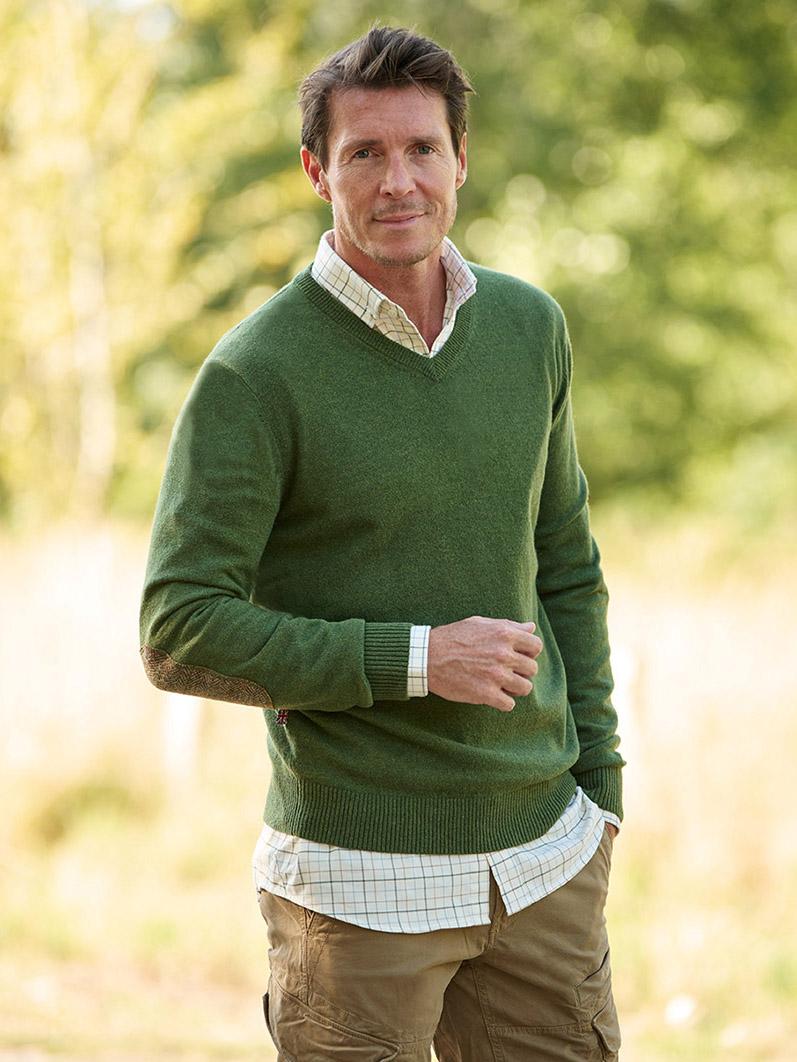 Merino-Pullover “Jack“ In Dill