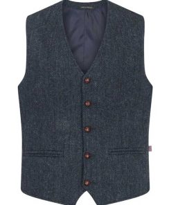 Harris Tweed Dalston Weste Mitternachtsblau