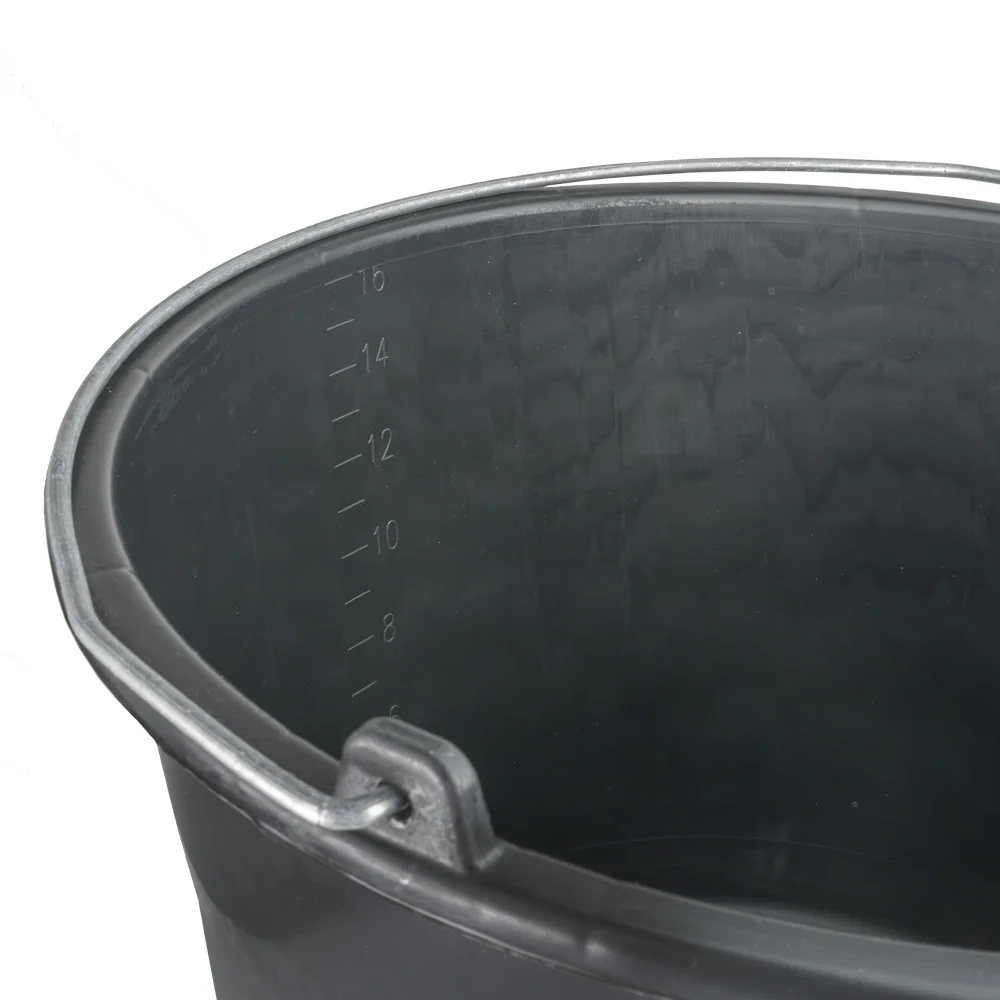 Baueimer 16 Liter mit Skala Wassereimer Mörteleimer Kübel für Haushalt, Garten & Baustelle – Bild 7