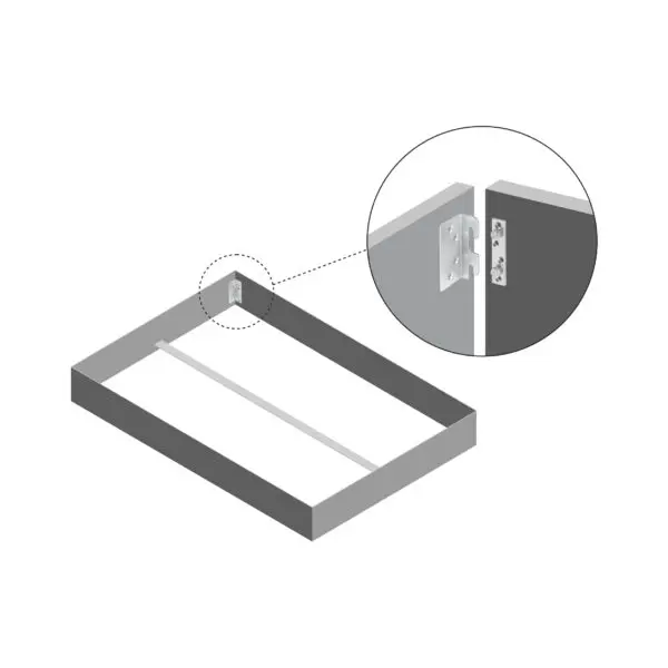 bettverbinder metallverbinder haken 4er Set, Bettbeschläge mit Haken für Bettgestell – Bild 4