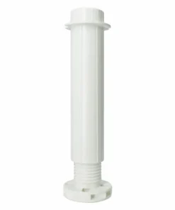 Verstellbarer Möbelfuß aus Kunststoff – Weiß – 150–250 mm – Für Mittelbalken & Schränke