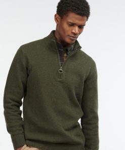 Barbour Pullover Holden Half Zip Olive