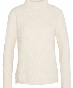 Barbour Burne Rollkragen Pullover Ecru