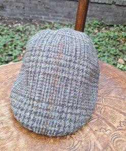 Harris Tweed Flat Cap Henry Greystone Overcheck