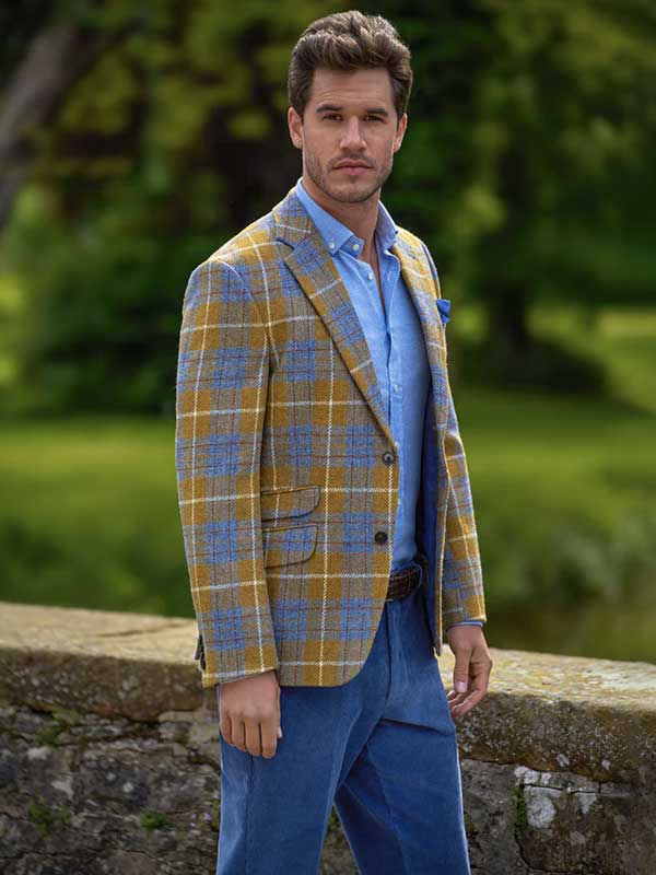 Harris Tweed Sakko “London“ Im Amber Check – Bild 3