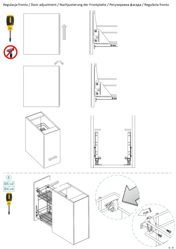 Unterschrankauszug Bodenmontage 1 Etage – 300/400/500/600 mm – Soft-Close Anthrazit – Bild 9