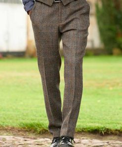 Harris Tweed Hose “Mr. Miller “ In Green-Blue Herringbone