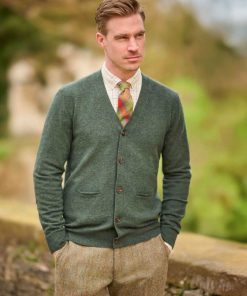 Herren Merino-Strickjacke “The Cardigan“ In Forrest Green