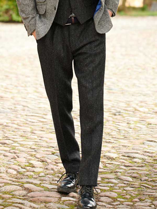 Harris Tweed Hose, 600 Charcoal