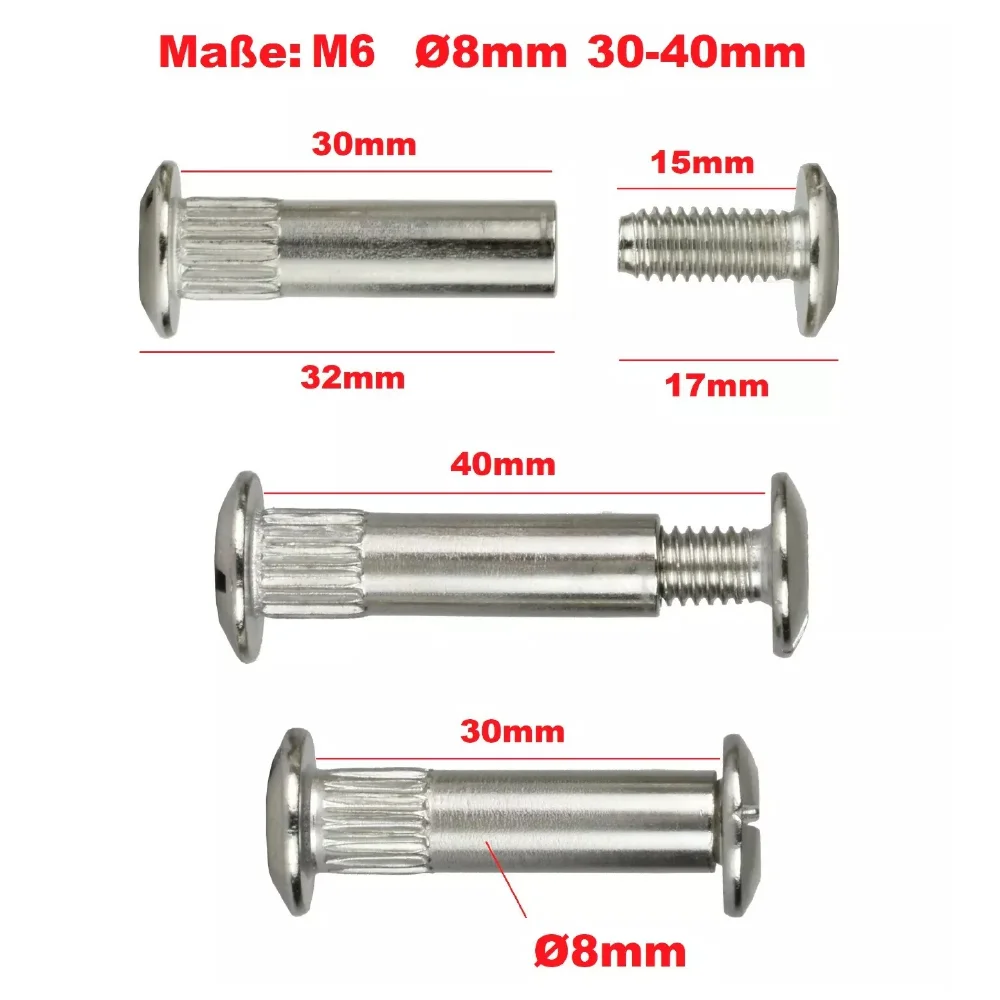 Verbindungsschraube & Schrankverbinder mit Hülse – Set M4/M6 (30–40 mm) – Bild 3