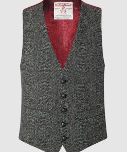 Harris Tweed Weste, Iain Waistcoat – Charcoal