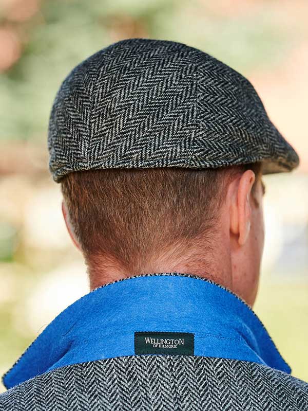 Harris Tweed Cap 601 Grau herringbone – Bild 3