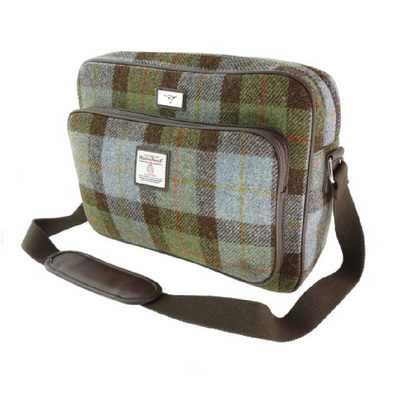 Harris Tweed ‚Bowmont‘ Messenger Bag in Macleod Tartan