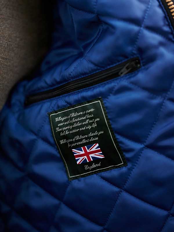 Wellington Waterafstotende Wax jas, blauw – Bild 4