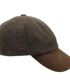 Harris Tweed Baseball Kappe Braun Mix