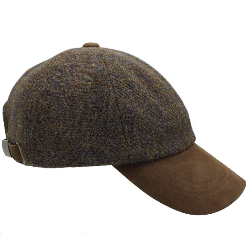 Harris Tweed Baseball Kappe Braun Mix